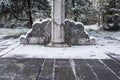 Sun Yat-sen Mausoleum after the snowfall in Mafang