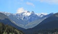 Scenery Of British Columbia Snow Capped Mountain Peak In Spring 2019