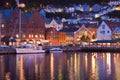 Scenery of Bryggen in Bergen, Norway Royalty Free Stock Photo