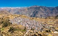 Scenery of Cabanaconde town in Peru