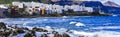 Scenery of Canary islands - Beautiful coastal village El Roque en El Pagador de Moya in Grand Canary Royalty Free Stock Photo