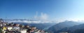 Scenery of City, Snow, cloud over mountain and Tehri Lake