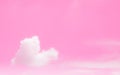 pastel pink sky background and beautiful pattern heart shape lovely white clouds Royalty Free Stock Photo