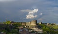 Scenery of DiyarbakÃÂ±r-Turkey historical walls and Hevsel gardens