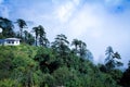 Scenery from the Druk Wangyal Khangzang Stupa with 108 chortens, Dochula Pass, Bhutan. Royalty Free Stock Photo