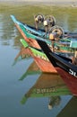 Scenery of fisherman`s jetty with boat