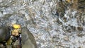 scenery of flowing water with natural textured background in rural Indonesia