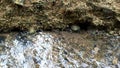 scenery of flowing water with natural textured background in rural Indonesia