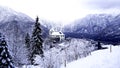 Scenery of Hallstatt Winter snow mountain landscape hike epic mountains outdoor adventure Royalty Free Stock Photo