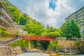 The scenery of the hot spring town (Arima Onsen Royalty Free Stock Photo