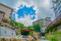 The scenery of the hot spring town (Arima Onsen Royalty Free Stock Photo