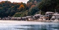 Scenery of Ine-Cho and Funaya houses at Ine bay in Autumn