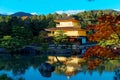 Scenery of Kinkaku-ji, a famous Zen Buddhist temple in Kyoto Japan Royalty Free Stock Photo
