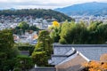 Scenery kyoto city from Ginkakuji temple in Autumn foliage season, landmark and famous for tourist attractions in Kyoto, Kansai,