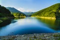Scenery with Lake Voina, Romania on a summer day Royalty Free Stock Photo