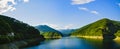 Scenery with Lake Voina, Romania on a summer day Royalty Free Stock Photo