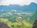 Scenery landscape view from Pha Ngeun in vangvieng City Laos.