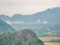 Scenery landscape view from Pha Ngeun in vangvieng City Laos.