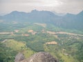 Scenery landscape view from Pha Ngeun in vangvieng City Laos.