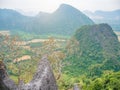 Scenery landscape view from Pha Ngeun in vangvieng City Laos.