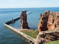 Scenery of Lange Anna sea stack of Buntsandstein in the North Sea island of Heligoland, Germany Royalty Free Stock Photo