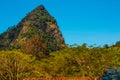 Limestone mountain at Thakhek, Khammouane Province, Royalty Free Stock Photo