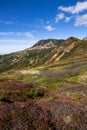 View of the beautiful Mt. Yokote of Shiga Kogen in autumn. Royalty Free Stock Photo