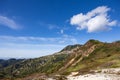 View of the beautiful Mt. Yokote of Shiga Kogen in autumn. Royalty Free Stock Photo