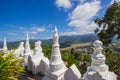 The scenery of Mae Hong Son town,Chong Kham Lake,the airport and forested hills of Burma as seen from Wat Phra That Doi Kong Mu, Royalty Free Stock Photo