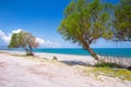 Scenery of Maleme beach on Crete, Greece Royalty Free Stock Photo