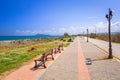 Scenery of Maleme beach on Crete Royalty Free Stock Photo