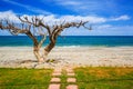 Scenery of Maleme beach on Crete Royalty Free Stock Photo