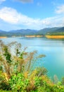 Scenery of man made lake at Sungai Selangor dam during midday Royalty Free Stock Photo