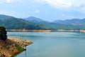 Scenery of man made lake at Sungai Selangor dam during midday Royalty Free Stock Photo
