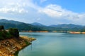 Scenery of man made lake at Sungai Selangor dam during midday Royalty Free Stock Photo