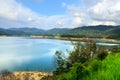 Scenery of man made lake at Sungai Selangor dam during midday Royalty Free Stock Photo