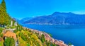 The scenery of Morcote and Lake Lugano, Switzerland