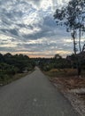 Scenery morning in the village of Borneo