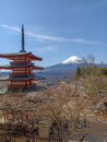 Chureito Pagoda and Mount Fuji, Japan Royalty Free Stock Photo