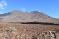 Scenery with Pico Viejo Volcano Mountain and famous volcano Pico del Teide in Tenerife, Europe Royalty Free Stock Photo