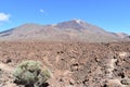 Scenery with Pico Viejo Volcano Mountain and famous volcano Pico del Teide in Tenerife, Europe Royalty Free Stock Photo