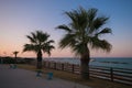 Scenery of Potenza Picena seaside at sunset