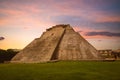 Pyramid of the Magician at uxmal, yucatan, mexico Royalty Free Stock Photo