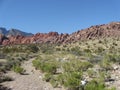 Scenery at the Red Rocks in Nevada near Las Vegas, USA Royalty Free Stock Photo