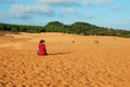 Red Sand Dunes in Mui Ne Royalty Free Stock Photo