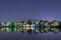 Scenery reflected in West lake at night, Hangzhou, China Royalty Free Stock Photo