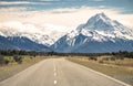 Scenery road or street travel to Mountains in New Zealand