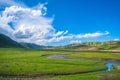 Scenery of Ruoergai grassland in early autumn Royalty Free Stock Photo