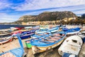 Scenery of Sicily. Traditional fishing village Aspra. Italy