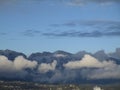 Scenery of sky, clouds and Northshore mountains on a late winter afternoon, Vancouver, 2018